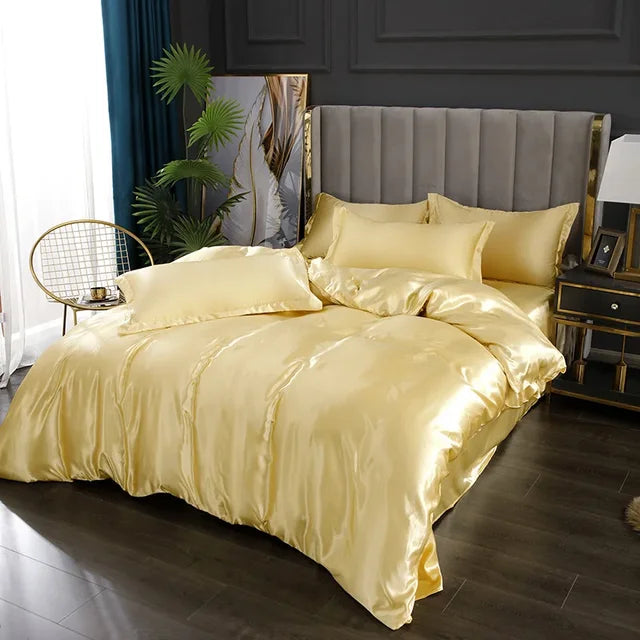 Literie en Satin de Luxe - Douceur et Élégance pour Votre Chambre