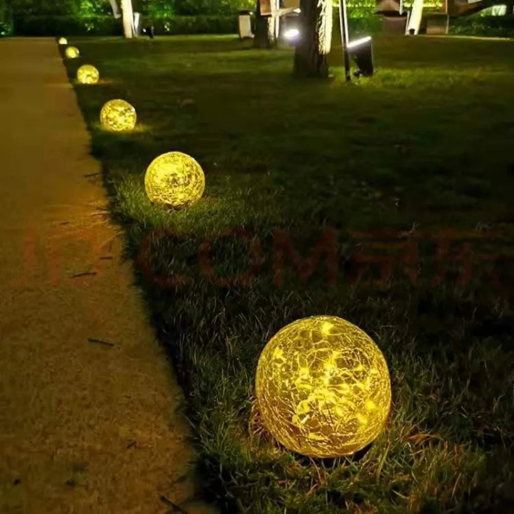 Lampe Solaire de Jardin en Cristal - Éclairage Automatique et Économe en Énergie