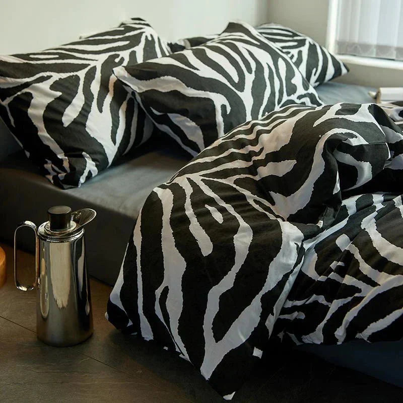 Housse de Couette en Coton Égyptien - Douceur et Design Moderne pour Votre Lit
