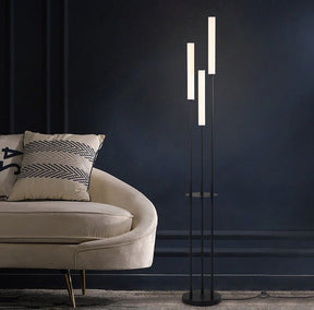 Lampe sur Pied Dimmable avec Étagère - Éclairage Pratique et Design Élégant