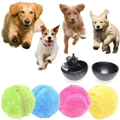 Boule de Chien Roulante Automatique - Jouet Interactif Sûr et Rechargeable