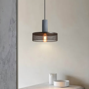 Lampe Suspendue Industrielle en Béton - Design Unique et Éclairage LED Efficace