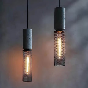 Lampe Suspendue Industrielle en Béton - Design Unique et Éclairage LED Efficace