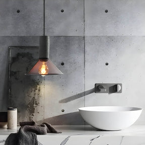 Lampe Suspendue Industrielle en Béton - Design Unique et Éclairage LED Efficace