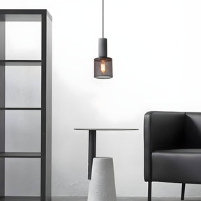 Lampe Suspendue Industrielle en Béton - Design Unique et Éclairage LED Efficace