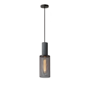 Lampe Suspendue Industrielle en Béton - Design Unique et Éclairage LED Efficace