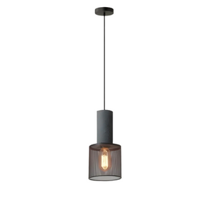 Lampe Suspendue Industrielle en Béton - Design Unique et Éclairage LED Efficace