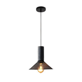 Lampe Suspendue Industrielle en Béton - Design Unique et Éclairage LED Efficace
