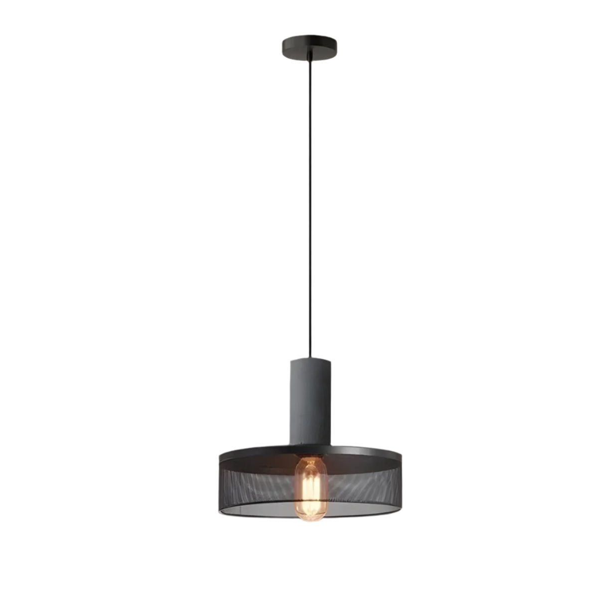 Lampe Suspendue Industrielle en Béton - Design Unique et Éclairage LED Efficace