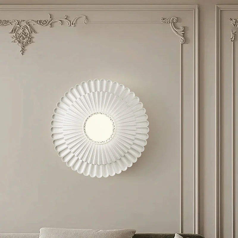 Applique Murale Ronde en Résine - Éclairage Élégant et Énergétiquement Efficace
