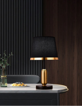 Lampe de Table Élégante en Or et Noir - Éclairage Chic pour Ambiance Cosy