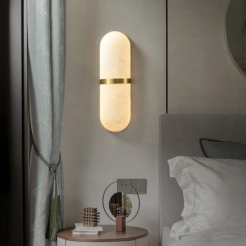Applique Murale Scandinave en Marbre - Design Luxueux et Énergétiquement Efficace
