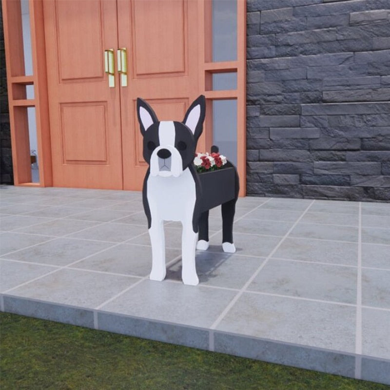 Pot de Fleurs Thème Chiens - Décoratif et Durable pour Intérieur/Extérieur