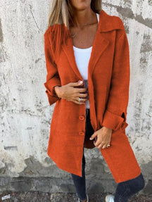 Manteau Long en Laine Mélangée - Élégance et Confort au Quotidien