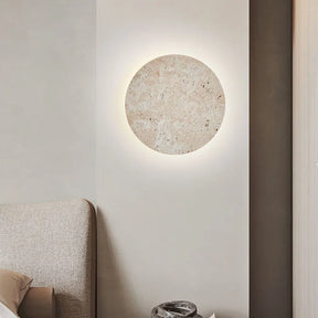 Applique Murale en Travertin - Éclairage LED Élégant et Durable