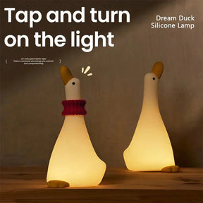 Lampe de Nuit Canard en Silicone - Éclairage Doux et Amusant pour Enfants