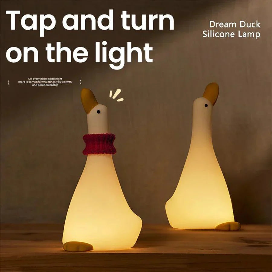 Lampe de Nuit Canard en Silicone - Éclairage Doux et Amusant pour Enfants