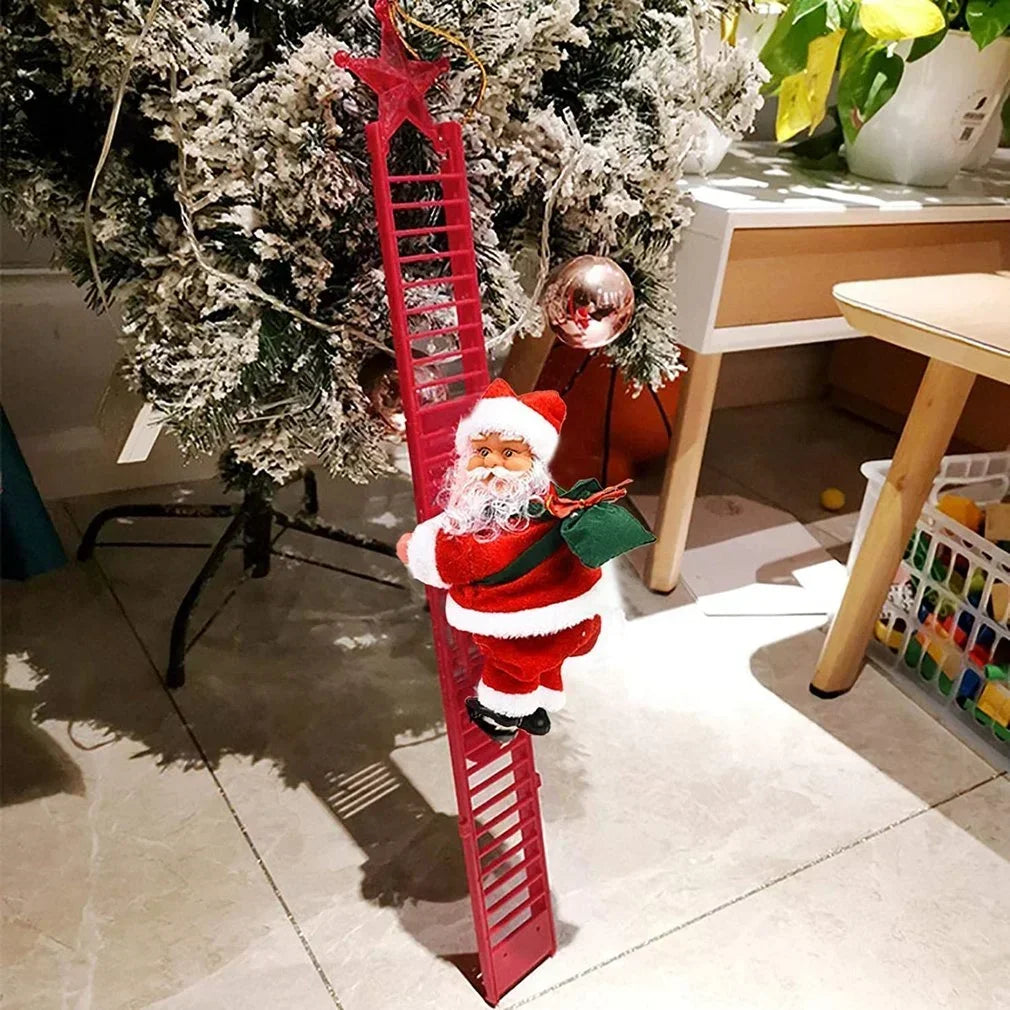 Père Noël Électrique Musical - Décoration Festive pour Sapin de Noël