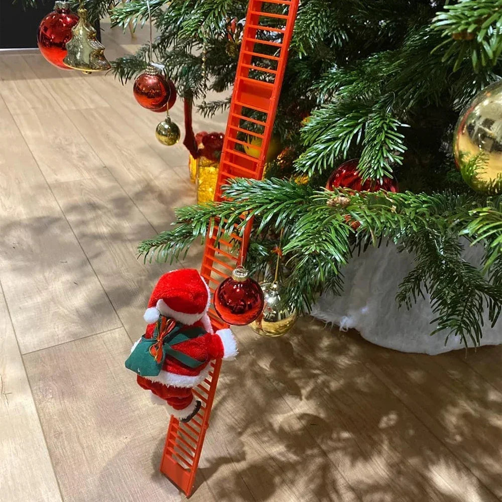 Père Noël Électrique Musical - Décoration Festive pour Sapin de Noël