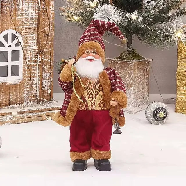 Décoration de Noël Luxe avec Sac Cadeau - Père Noël Festif et Polyvalent