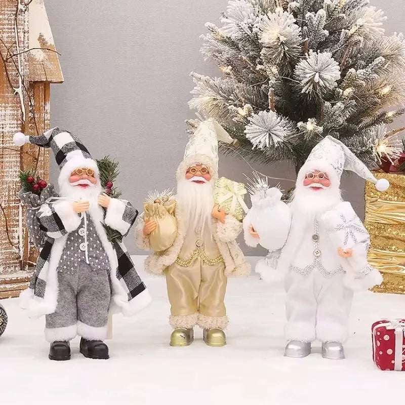Décoration de Noël Luxe avec Sac Cadeau - Père Noël Festif et Polyvalent