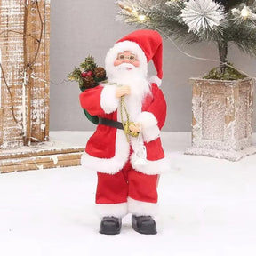 Décoration de Noël Luxe avec Sac Cadeau - Père Noël Festif et Polyvalent