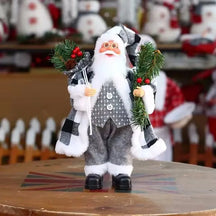 Décoration de Noël Luxe avec Sac Cadeau - Père Noël Festif et Polyvalent