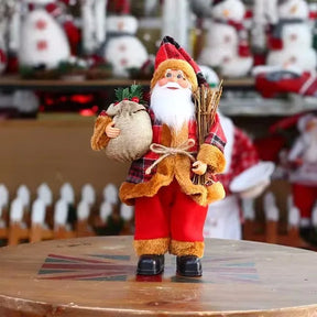 Décoration de Noël Luxe avec Sac Cadeau - Père Noël Festif et Polyvalent