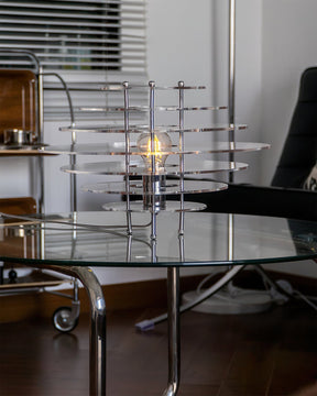 Lampe de Bureau Chrome Moderne - Design Élégant en Métal et Acrylique