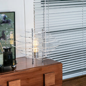 Lampe de Bureau Chrome Moderne - Design Élégant en Métal et Acrylique