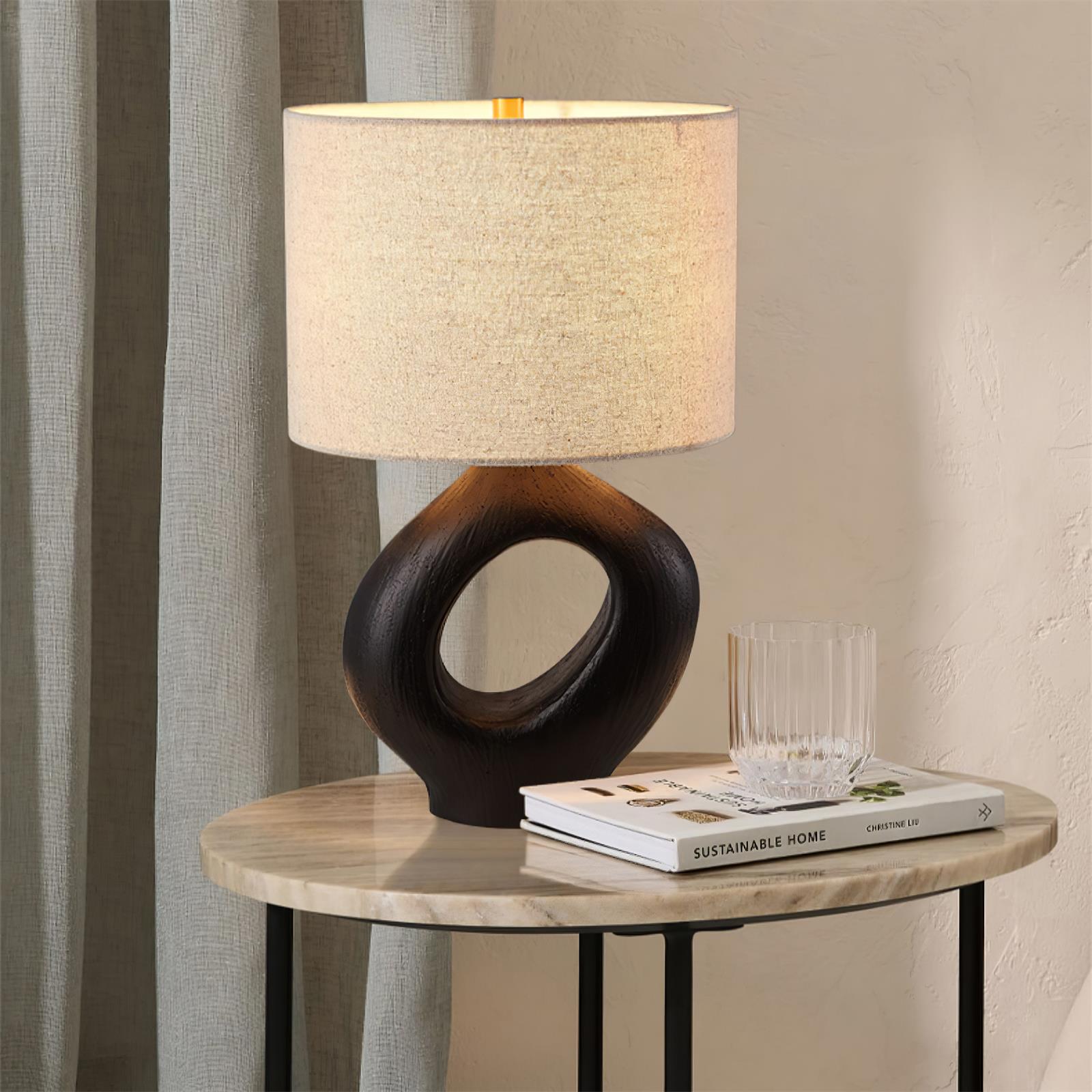 Lampe de Table en Résine - Élégance et Lumière Chaleureuse