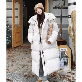 Veste Matelassée Longue à Capuche - Confortable et Stylée pour Hiver