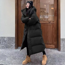 Veste Matelassée Longue à Capuche - Confortable et Stylée pour Hiver