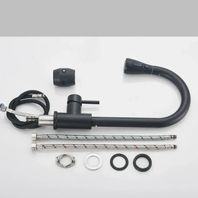 Robinet de Cuisine Pull-Down Noir - Élégance et Flexibilité au Quotidien