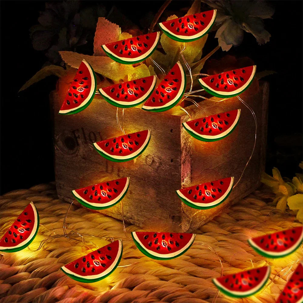 Guirlande Lumineuse Pastèque LED - Décoration Fun pour Événements d'Été