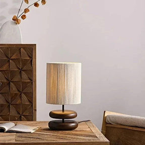 Lampe en Bois de Noyer - Éclairage Chaleureux et Élégant