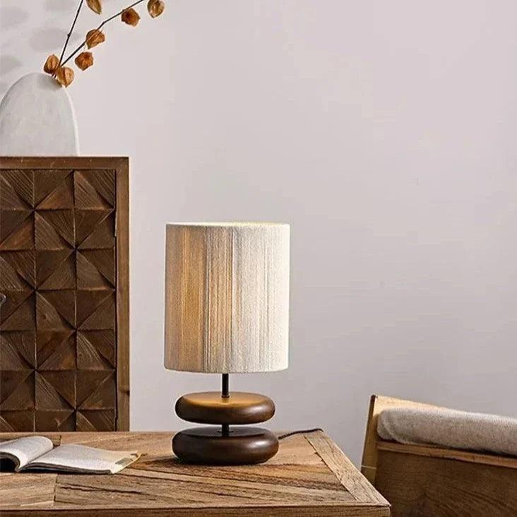Lampe en Bois de Noyer - Éclairage Chaleureux et Élégant