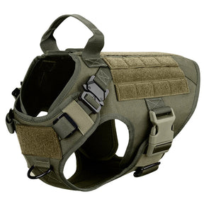 Harnais de Chien Tactique Durable - Réglable avec Poignée et Laisse