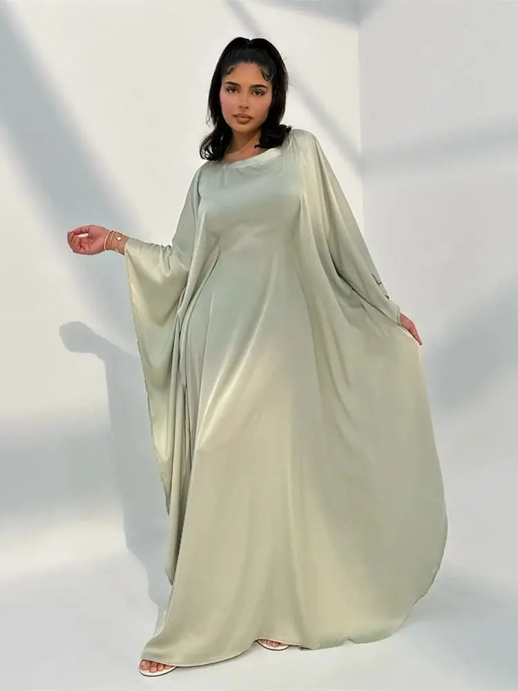 Robe Maxi Élégante pour Femmes - Manches en Cape et Confort Optimal