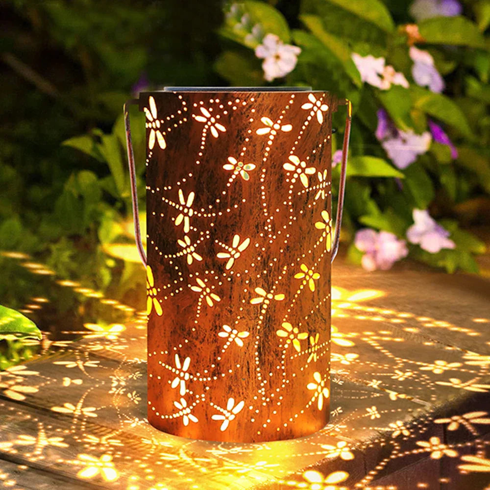 Lanterne Solaire Libellule pour Jardin - Éclairage Magique et Atmosphérique