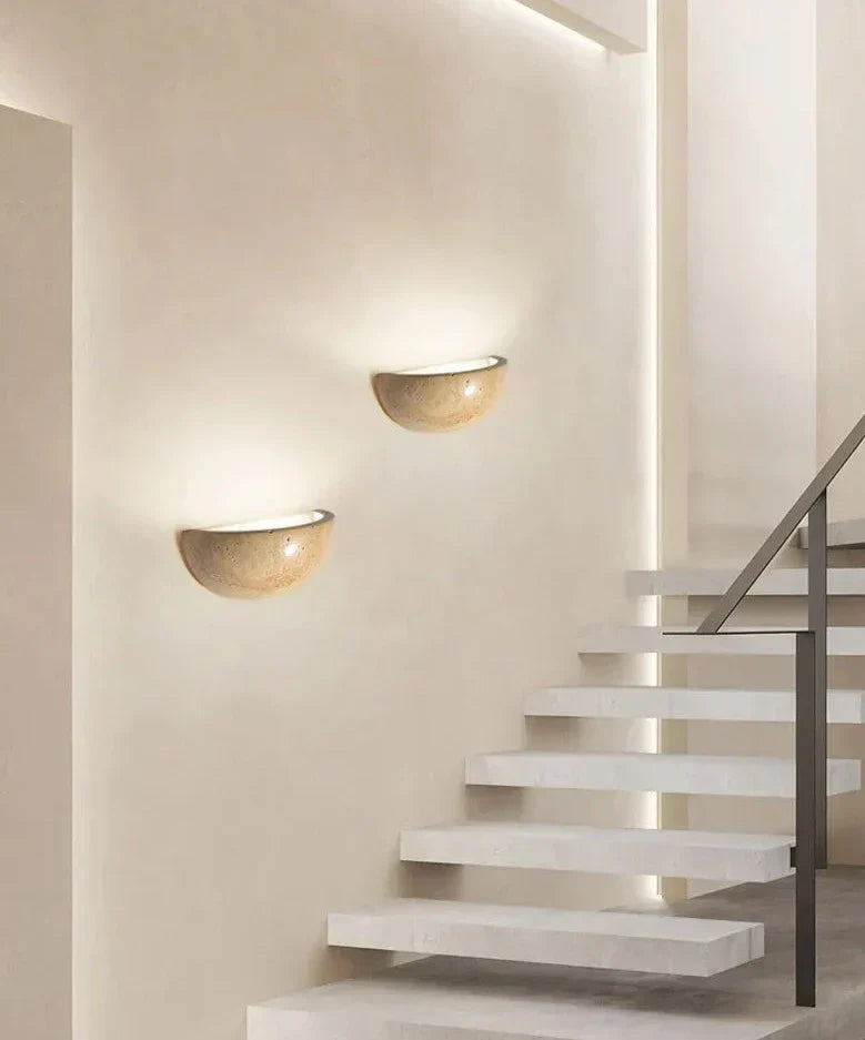 Lampe Murale en Pierre Naturelle - Ambiance Apaisante et Élégante