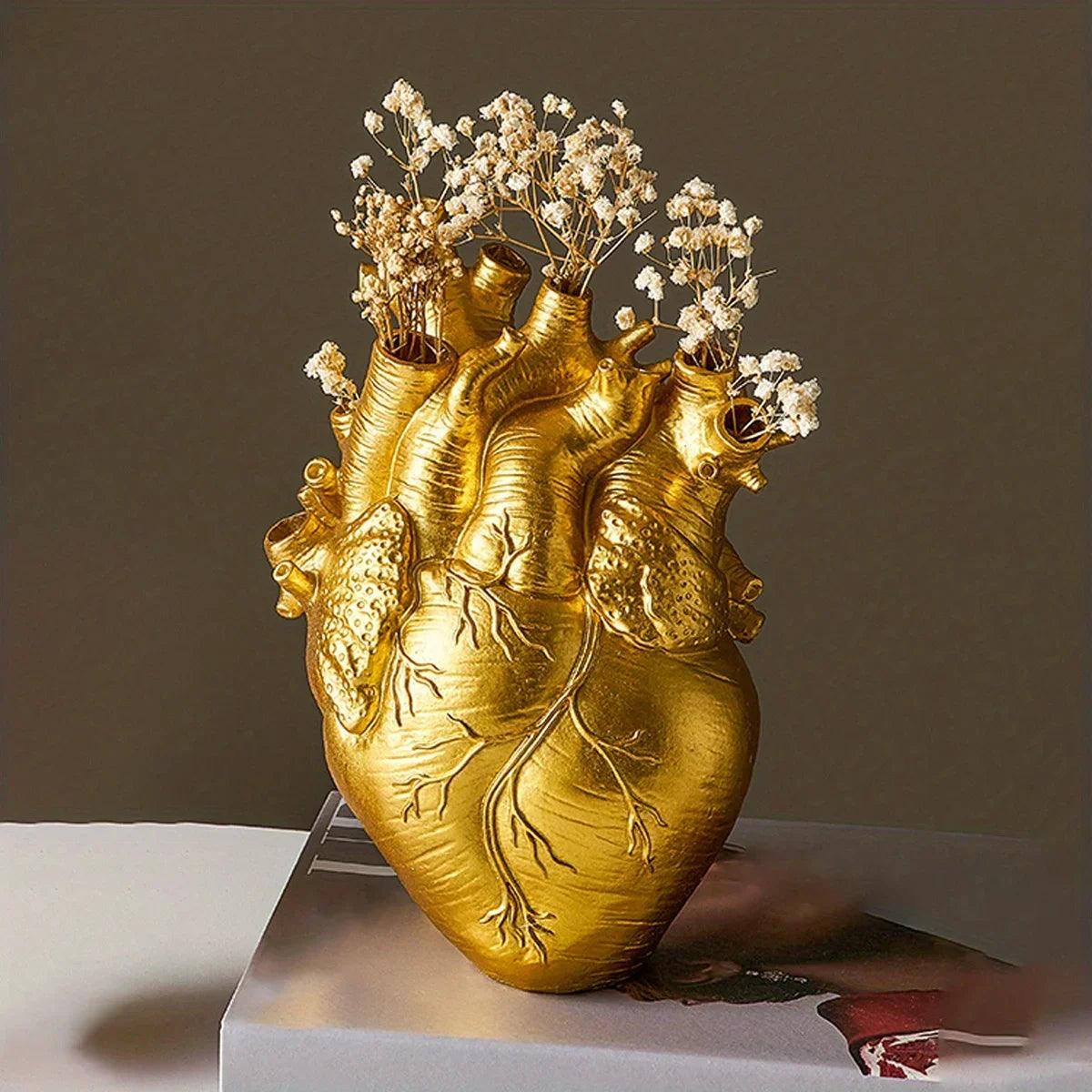 Vase en Céramique en Forme de Cœur - Design Unique et Polyvalent pour Décoration
