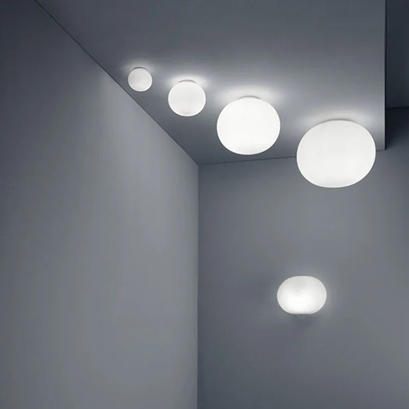 Applique Murale en Pierre de Verre - Design Minimaliste et Éclairage Économique