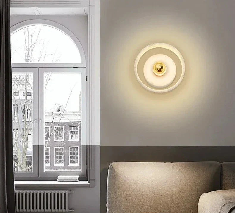 Lampe Murale Wabi-Sabi en Marbre - Élégance Naturelle et Économie d'Énergie