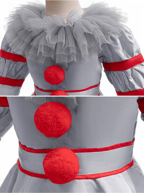 Costume de Clown Effrayant pour Enfants - Ensemble Jumpsuit et Gants Confortables