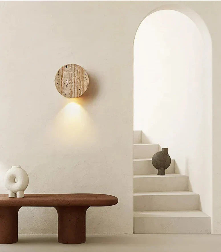 Applique Murale en Marbre - Éclairage LED Luxueux et Durable
