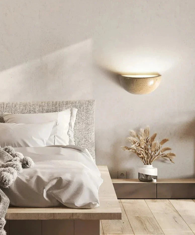 Lampe Murale en Pierre Naturelle - Ambiance Apaisante et Élégante