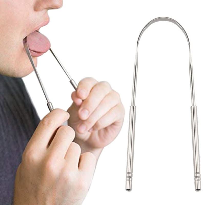 Racleur de Langue en Acier Inoxydable - Hygiène Buccale et Haleine Fraîche