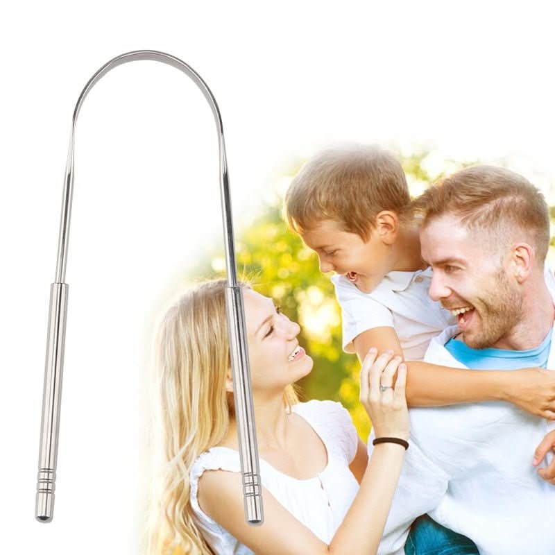 Racleur de Langue en Acier Inoxydable - Hygiène Buccale et Haleine Fraîche