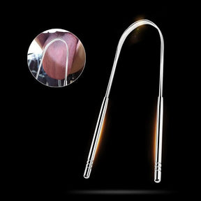 Racleur de Langue en Acier Inoxydable - Hygiène Buccale et Haleine Fraîche